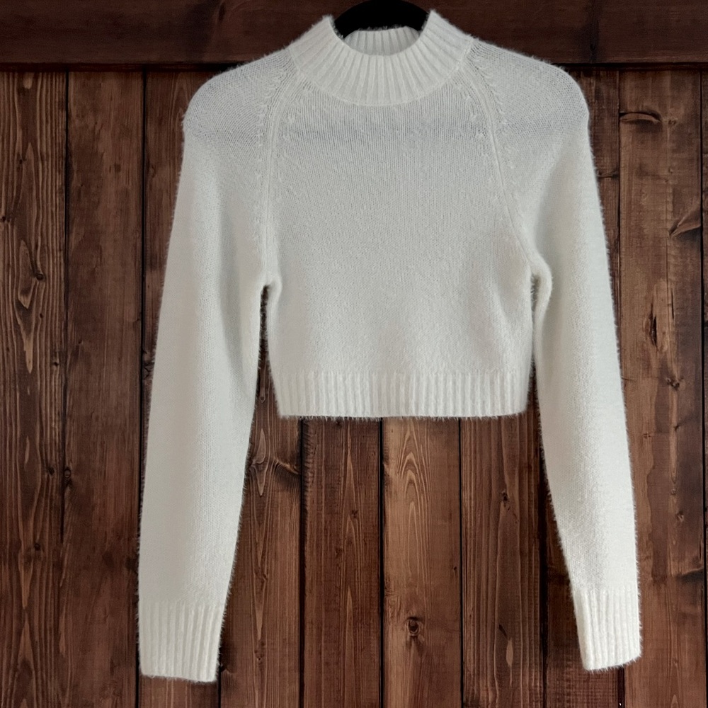 Urban Outfitters: fuzzy white sweater: XS